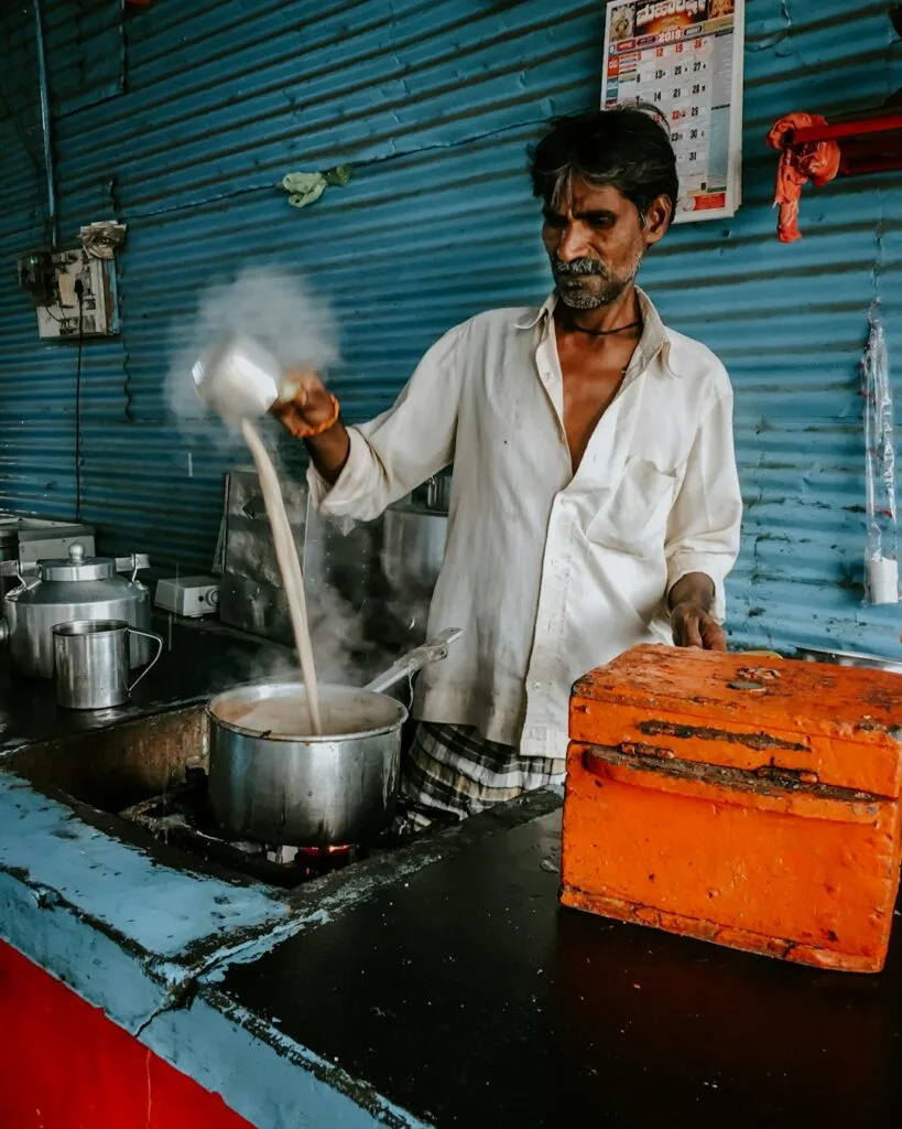 making tea